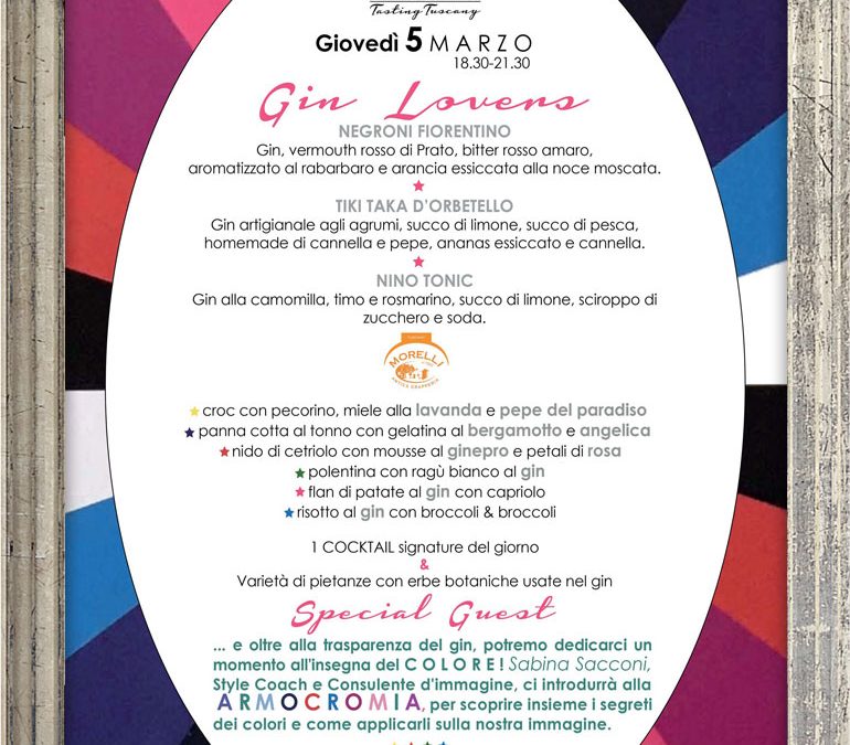 Gin Lovers – giovedì 5 marzo 2020